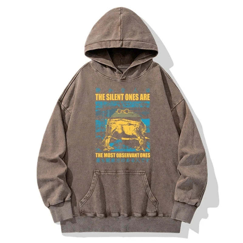 Tokyo-Tiger Silent Frog Japanese Washed Hoodie Sale