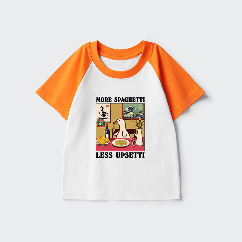 Tokyo-Tiger More Spaghetti Less Upsetti Goose Kids Raglan T-shirt