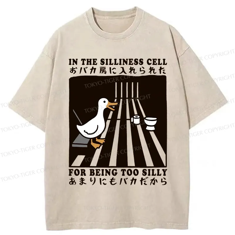 Tokyo-Tiger Silly Goose In The Silliness Cell Washed T-Shirt