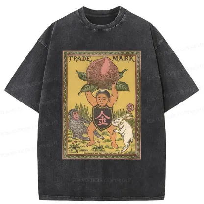 Tokyo-Tiger Japanese Kintaro Washed T-Shirt