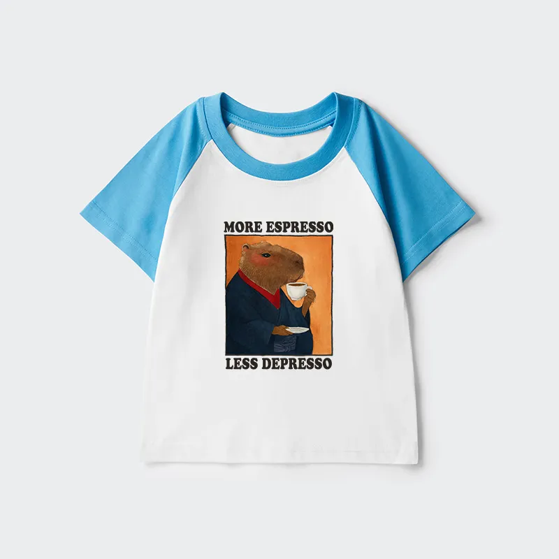 Tokyo-Tiger Elegant Capybara Kids Raglan T-shirt
