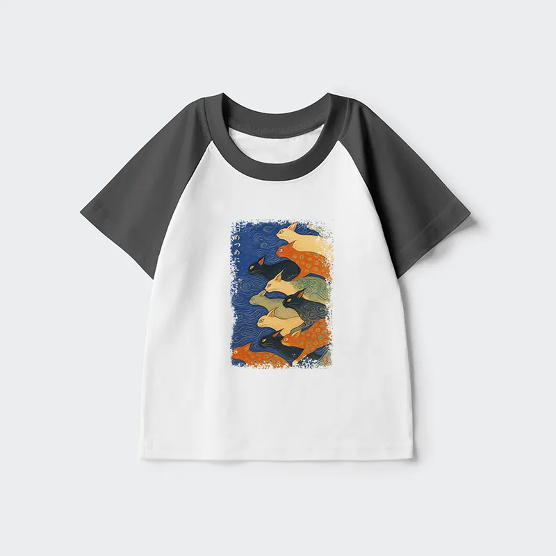 Tokyo-Tiger Claw-some Ninja Kids Raglan T-shirt