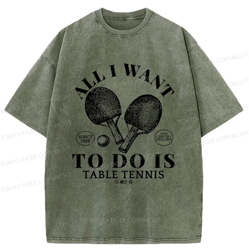 Tokyo-Tiger Table Tennis Washed T-Shirt