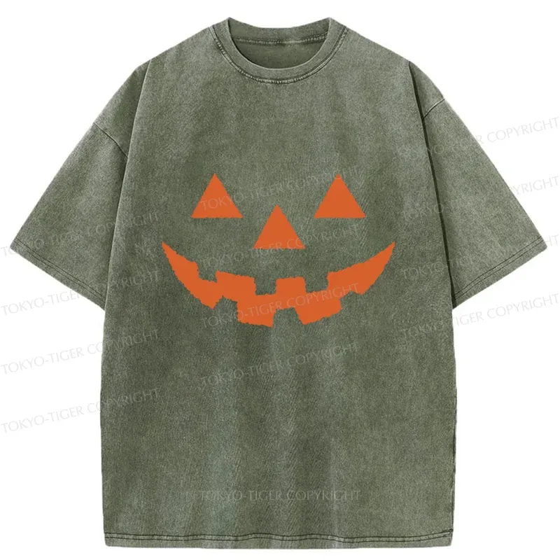 Tokyo-Tiger Pumpkin Horror Washed T-Shirt