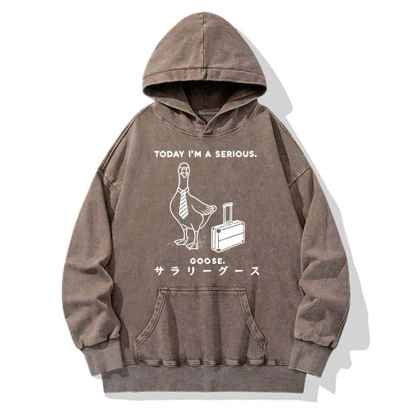 Tokyo-Tiger Hard Working Goose Washed Hoodie