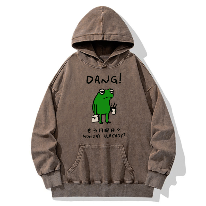 Tokyo-Tiger Is It Already Monday Washed Hoodie
