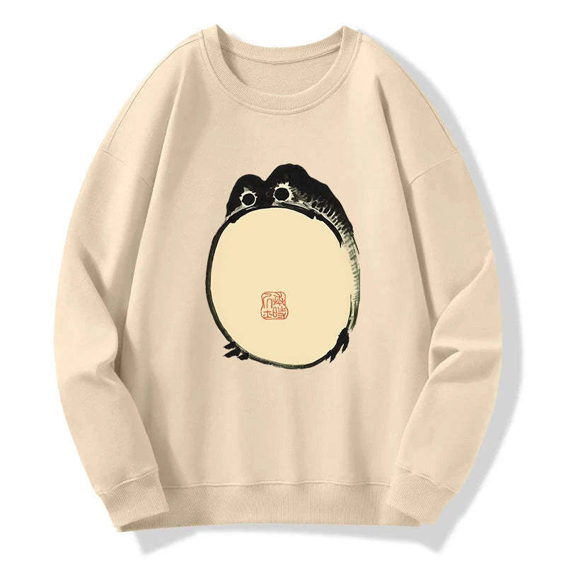 Tokyo-Tiger Grumpy Frog Japanese Sweatshirt