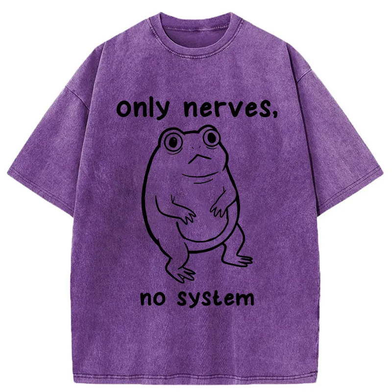 Tokyo-Tiger No System Frog Meme Washed T-Shirt