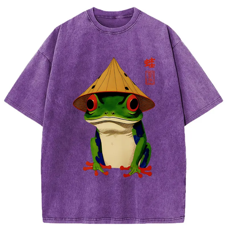 Tokyo-Tiger Japanese Poison Frog Washed T-Shirt