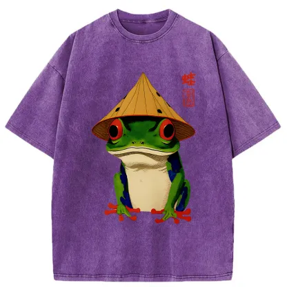 Tokyo-Tiger Japanese Poison Frog Washed T-Shirt