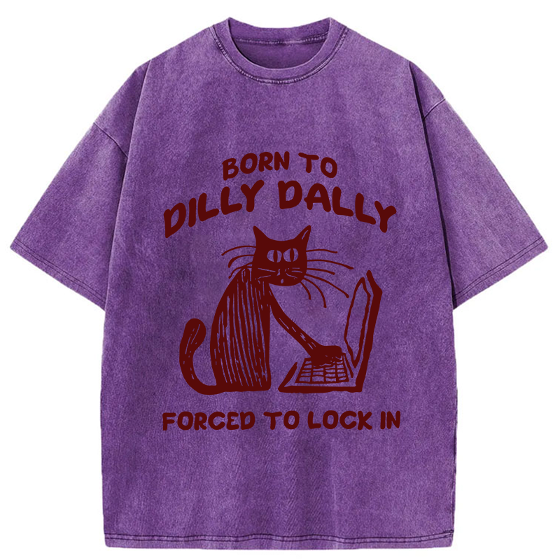 Tokyo-Tiger Born to Dilly Dally Cat Washed T-Shirt