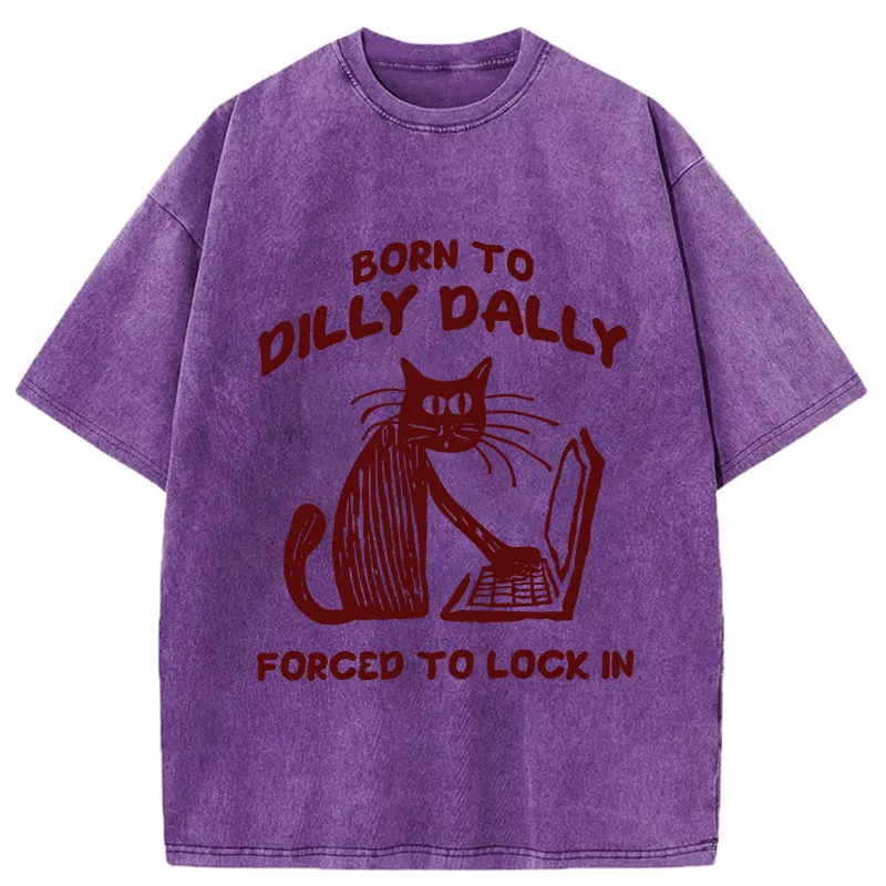 Tokyo-Tiger Born to Dilly Dally Cat Washed T-Shirt