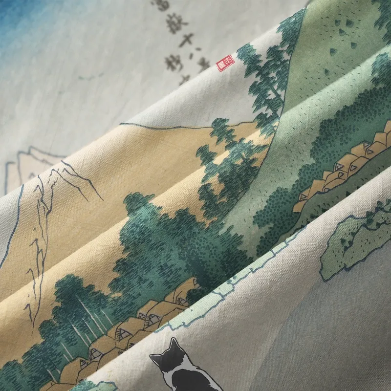 Tokyo-Tiger Idyllic Countryside Scenery Aloha Hawaiian Shirt