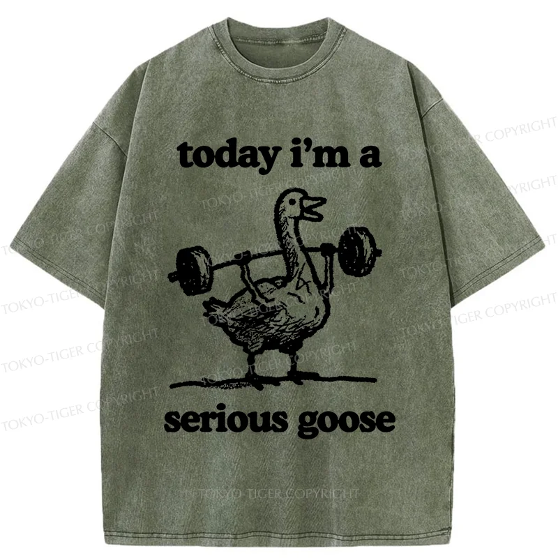 Tokyo-Tiger Fitness Goose Washed T-Shirt