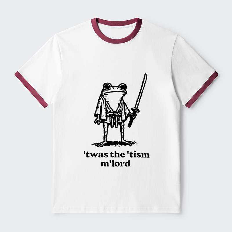 Tokyo-Tiger Focused Samurai Frog Contrast Trim T-Shirt
