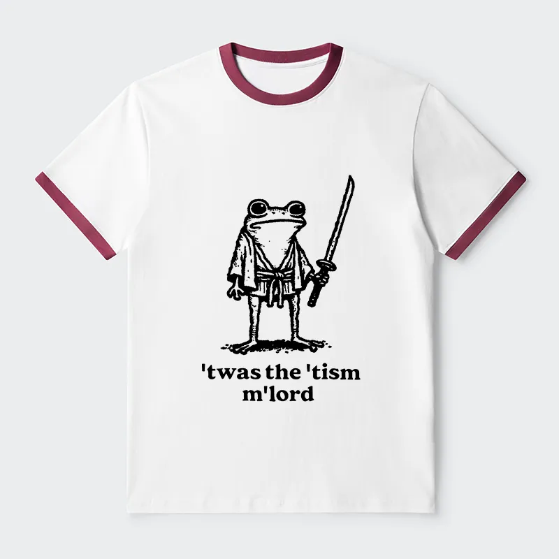 Tokyo-Tiger Focused Samurai Frog Contrast Trim T-Shirt