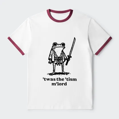 Tokyo-Tiger Focused Samurai Frog Contrast Trim T-Shirt
