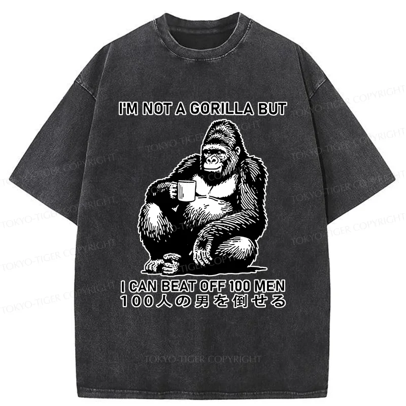 Tokyo-Tiger Gorilla That Defeated 100 People Washed T-Shirt