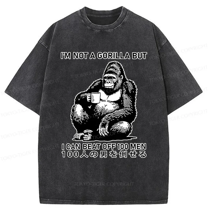 Tokyo-Tiger Gorilla That Defeated 100 People Washed T-Shirt