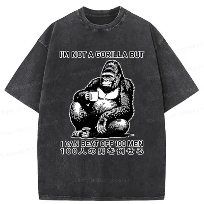 Tokyo-Tiger Gorilla That Defeated 100 People Washed T-Shirt