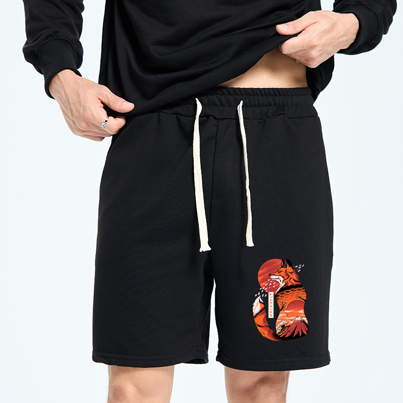 Tokyo-Tiger Japanese fox tattoo Unisex Shorts