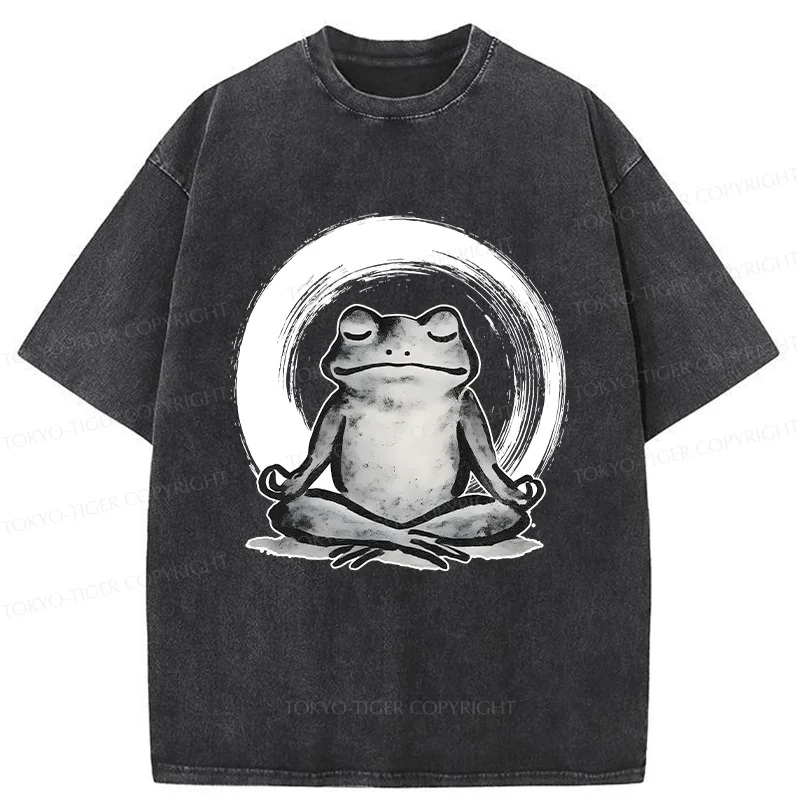 Tokyo-Tiger Zen Frog Washed T-Shirt