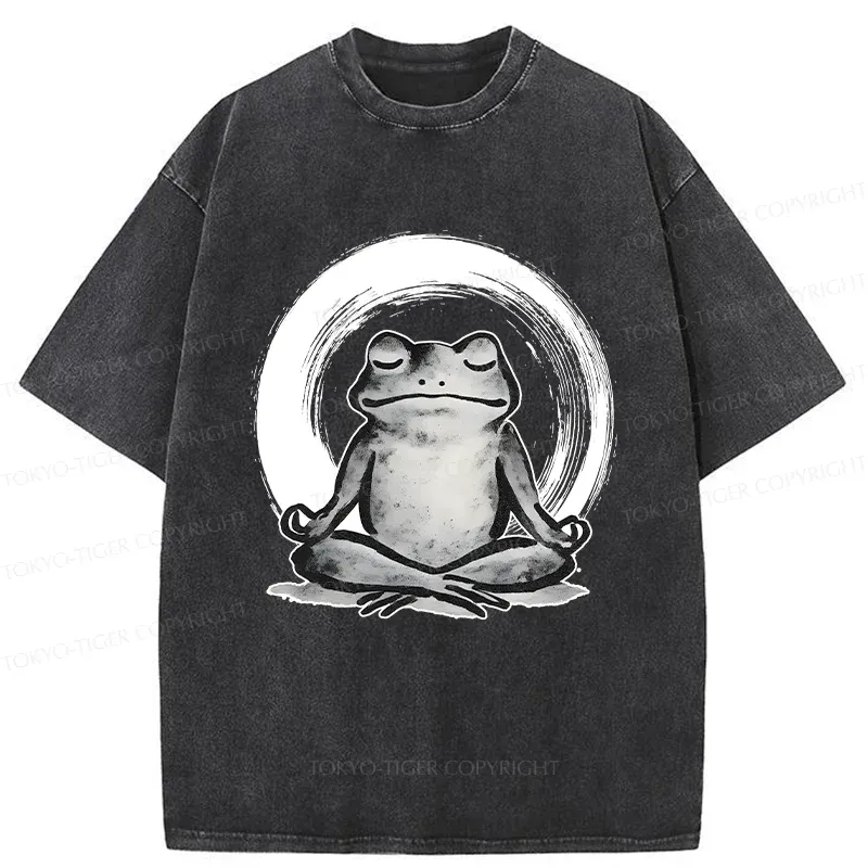 Tokyo-Tiger Zen Frog Washed T-Shirt