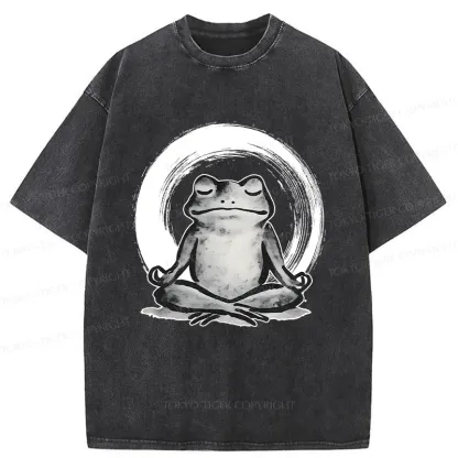 Tokyo-Tiger Zen Frog Washed T-Shirt