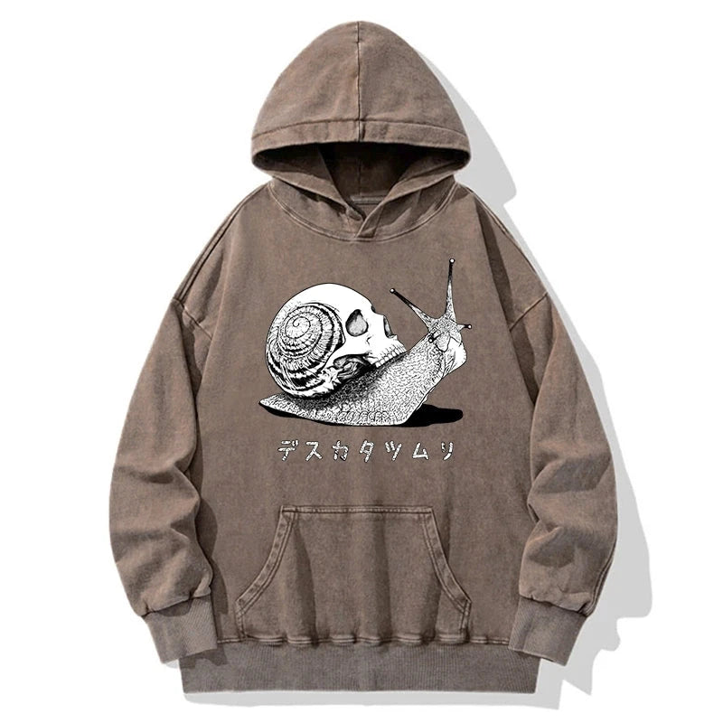 Tokyo-Tiger Death Snail Manga Washed Hoodie