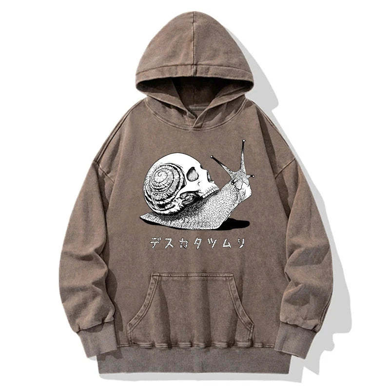 Tokyo-Tiger Death Snail Manga Washed Hoodie