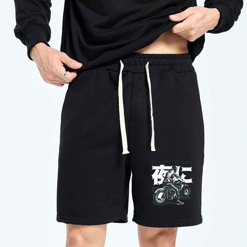 Tokyo-Tiger Motorcyclist Japanese Night Rider Unisex Shorts