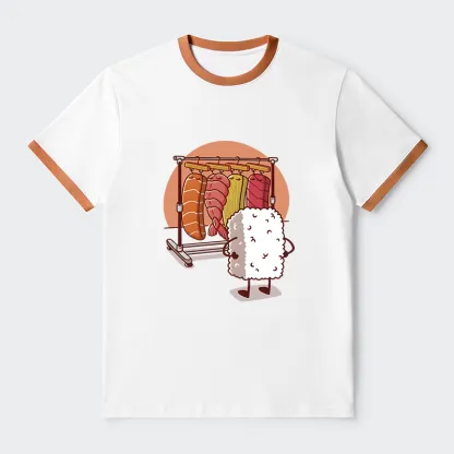 Tokyo-Tiger Which One Should I Wear Today Contrast Trim T-Shirt