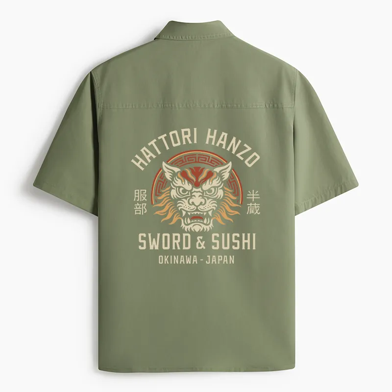 Tokyo-Tiger Hattori Lion Japanese Samurai Work Shirt