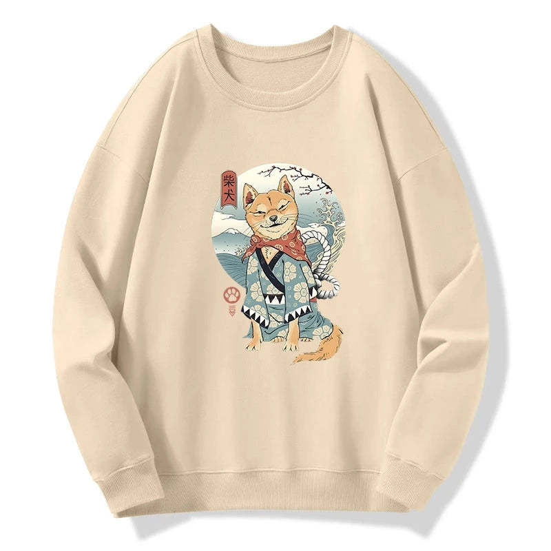 Tokyo-Tiger Samurai Shiba Dog Japanese Sweatshirt