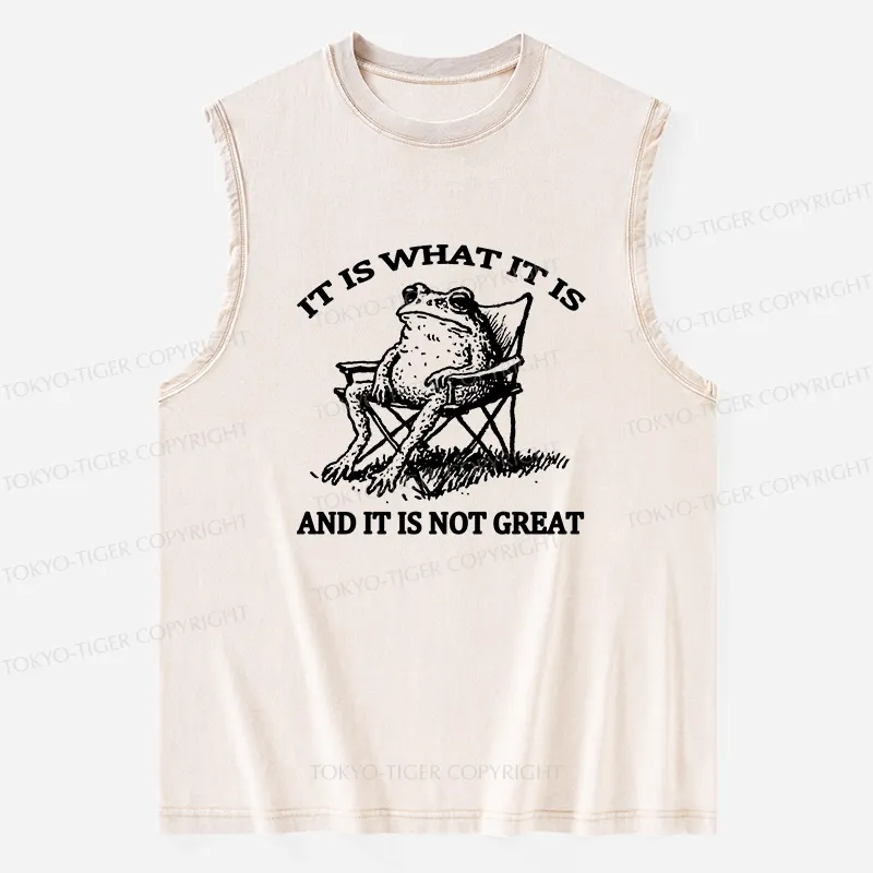Tokyo-Tiger Resting Frog Funny Washed Tank