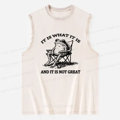 Tokyo-Tiger Resting Frog Funny Washed Tank