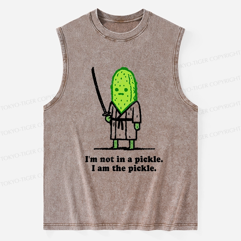 Tokyo-Tiger Funny Cucumber Samurai Washed Tank