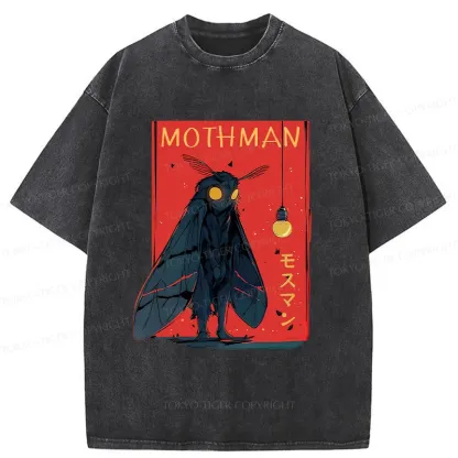 Tokyo-Tiger Mothman Chasing Light Washed T-Shirt