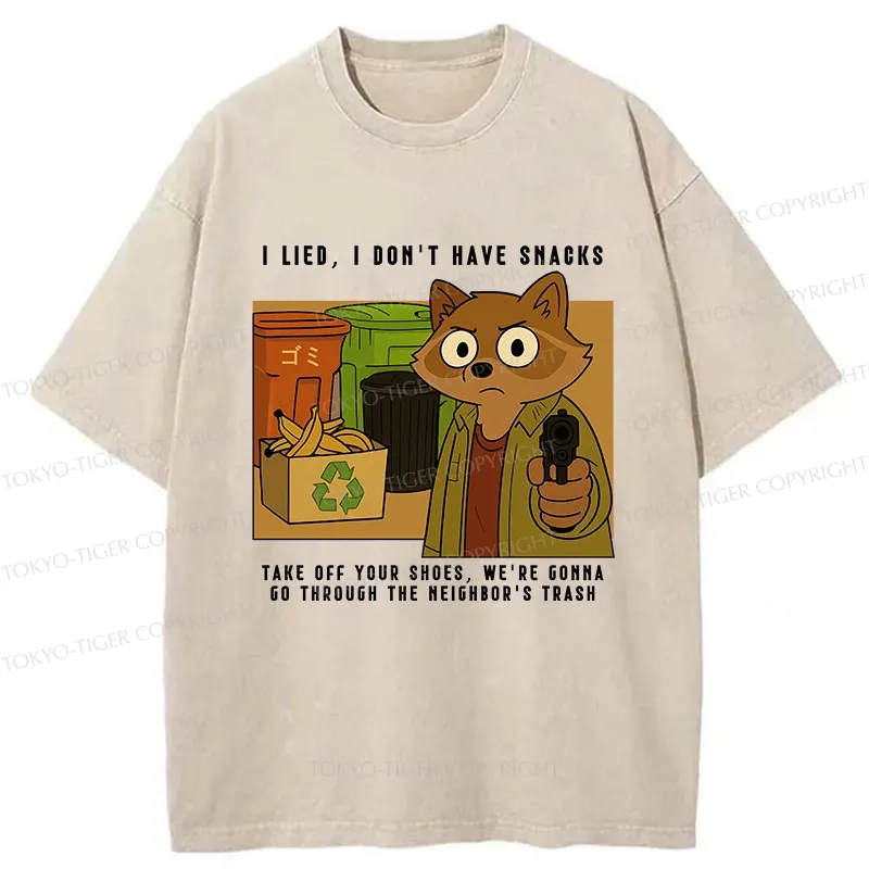 Tokyo-Tiger No Snacks Only Trash Hunting Washed T-Shirt