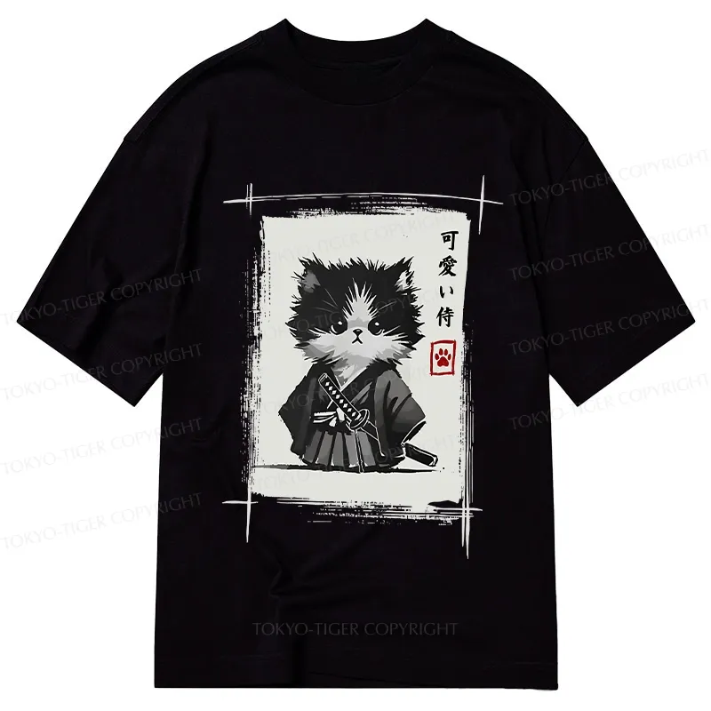 Tokyo-Tiger Kitten Samurai Classic T-Shirt