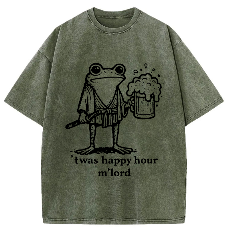 Tokyo-Tiger Happy Hour Frog Washed T-Shirt