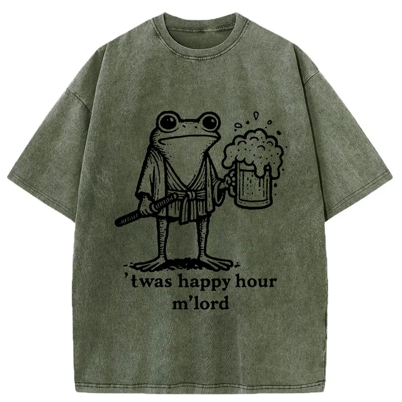 Tokyo-Tiger Happy Hour Frog Washed T-Shirt
