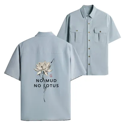 Tokyo-Tiger  Japanese Zen Lotus Work Shirt