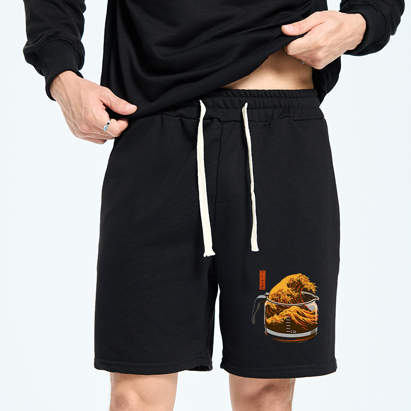 Tokyo-Tiger The Great Wave Off Coffee Japanese  Unisex Shorts