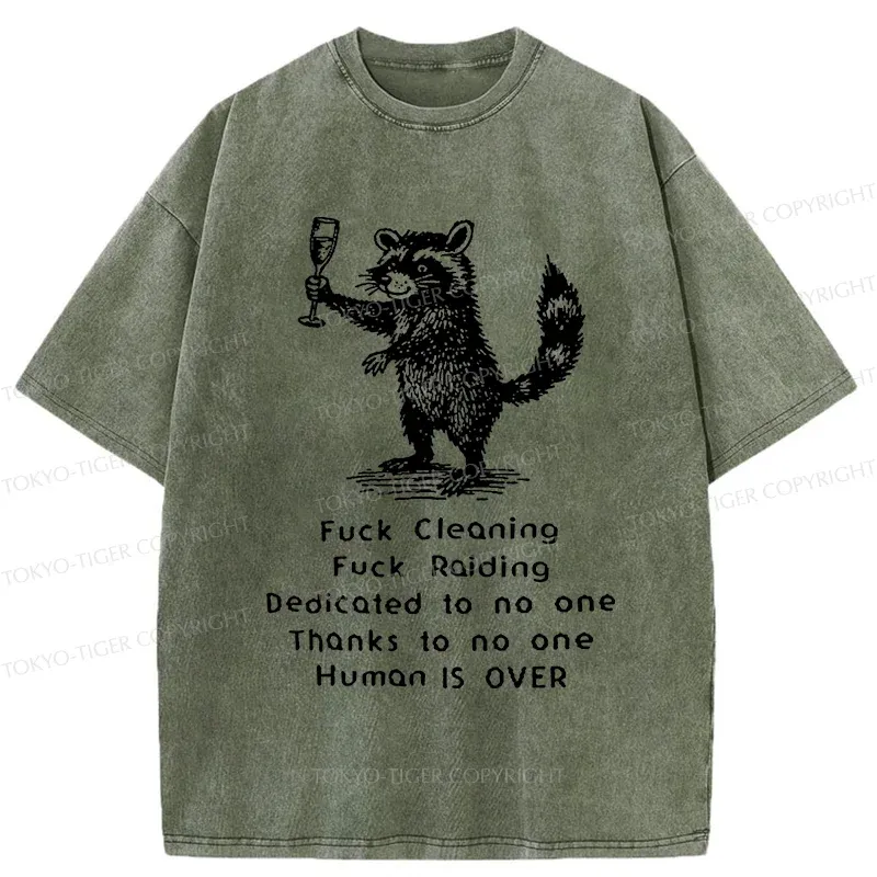 Tokyo-Tiger Rebellious Raccoon Washed T-Shirt