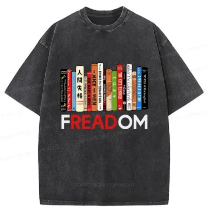 Tokyo-Tiger Freedom To Read Washed T-Shirt
