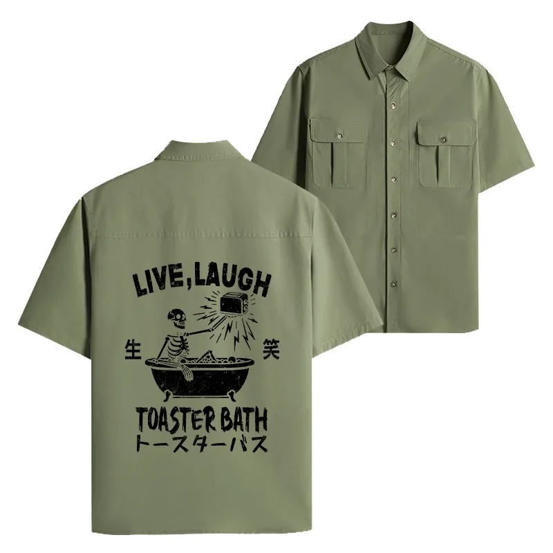 Tokyo-Tiger Funny Electric Shock Skeleton Work Shirt