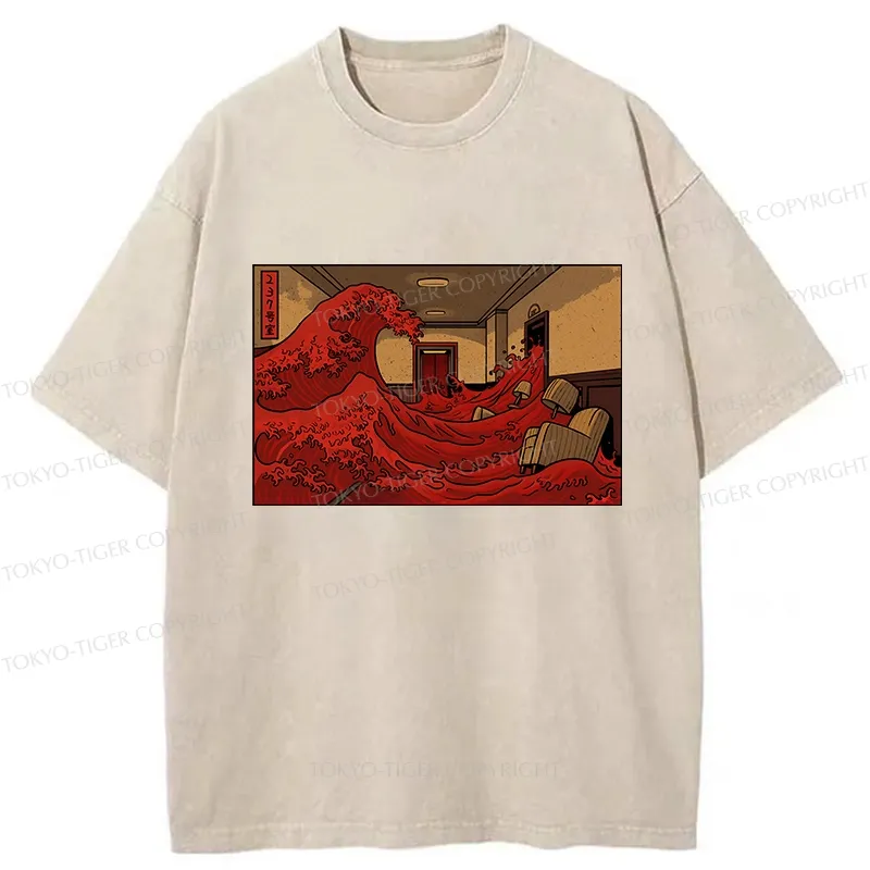 Tokyo-Tiger The Great Wave Off Room 237 Washed T-Shirt