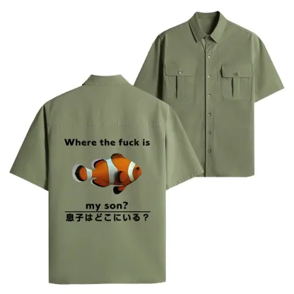 Tokyo-Tiger Fish Looking For Son Work Shirt