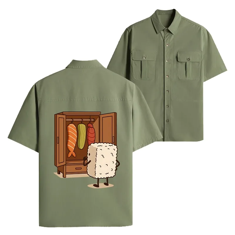 Tokyo-Tiger Sushi Pick Out Clothes Work Shirt